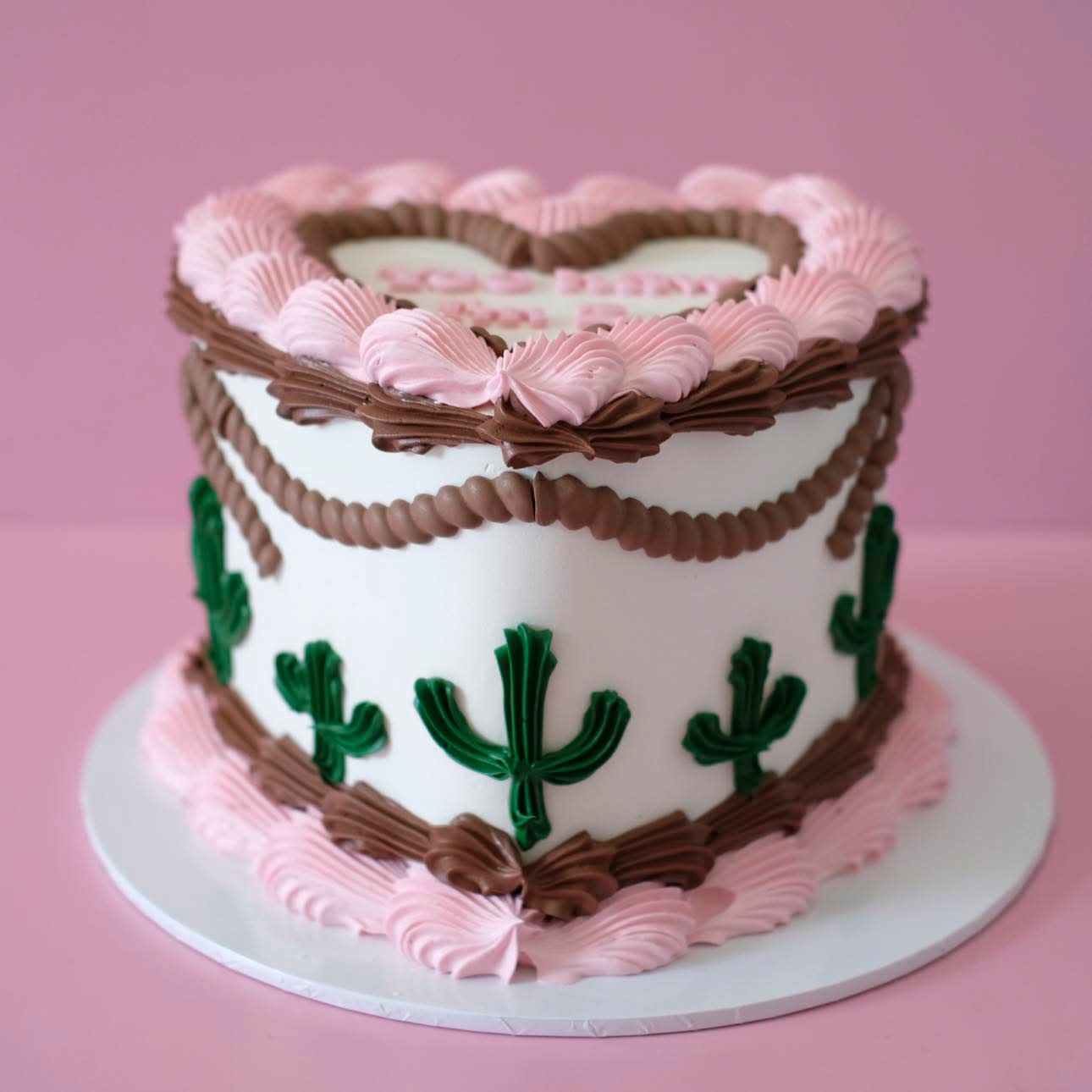 Vintage Heart Cake | Yeehaw Rodeo Cactus