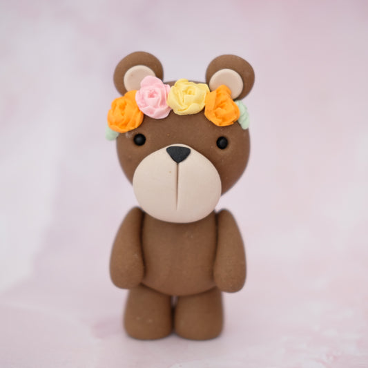 Bear Woodland Sugar Fondant Cake Topper