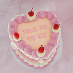 Classic Vintage Heart Cake | Cherries
