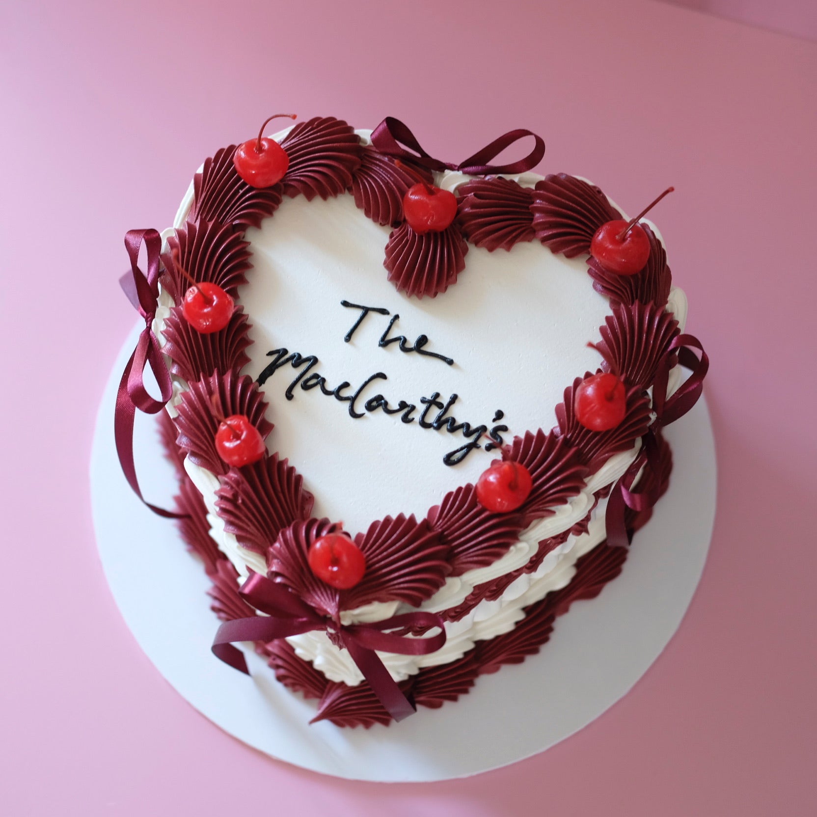 Lulu Lace Vintage Heart Cake | Cherries & Coquette