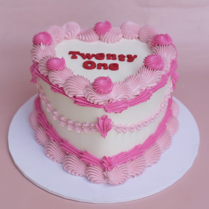 Vintage Heart Cake | No Chill