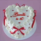 Vintage Heart Cake | Mini Hearts & Coquette