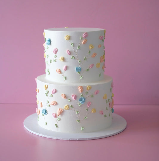 Wild Petal Bloom | 2 Tier Round Cake