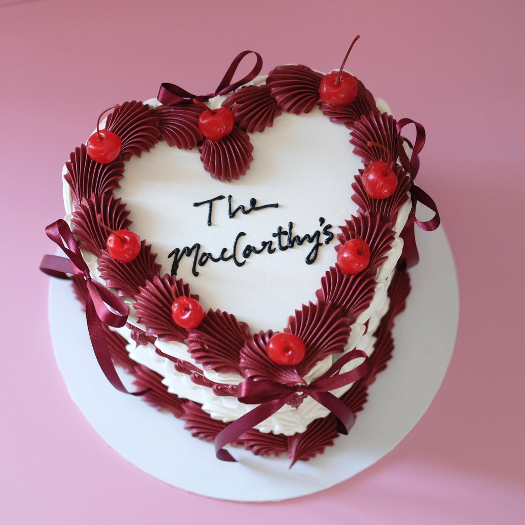 Lulu Lace Vintage Heart Cake | Cherries & Coquette