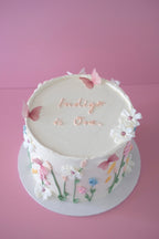 Whimsical Butterfly Garden Cake
