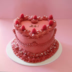 Vintage Heart Cake | Glitter Sprinkle-tastic & Fresh Raspberry
