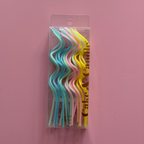 Swirly Rainbow Pearl Birthday Candles (13cm)