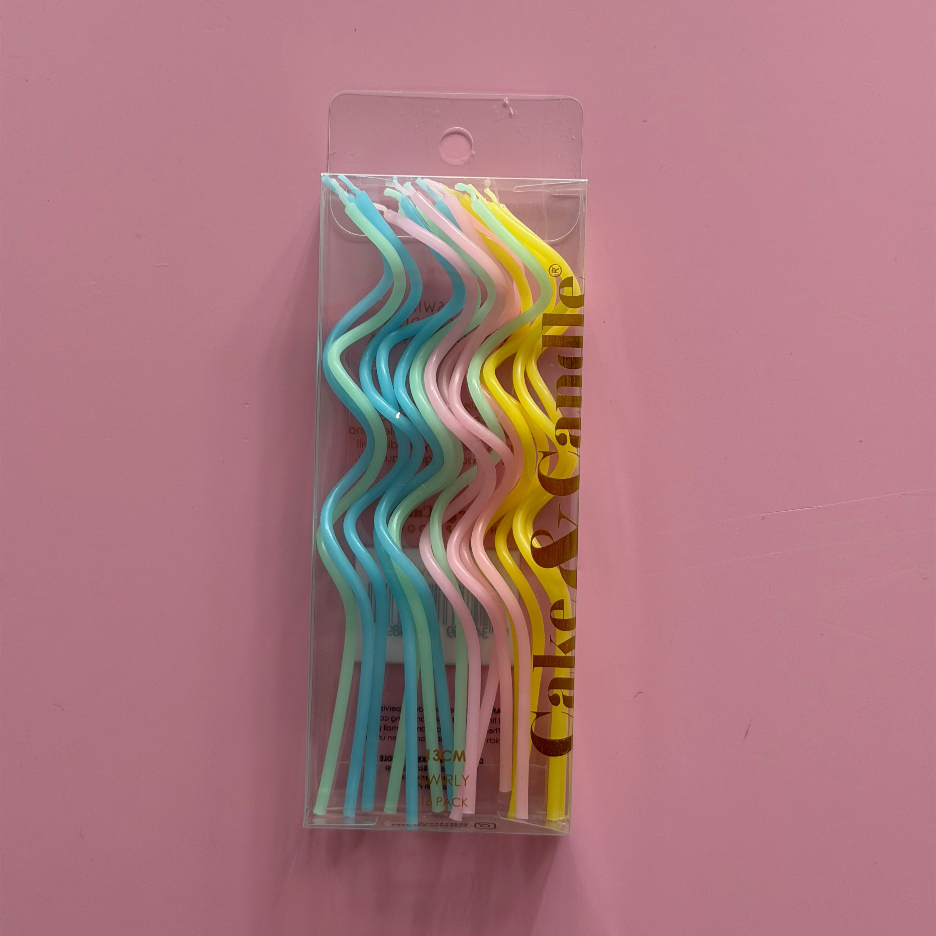 Swirly Rainbow Pearl Birthday Candles (13cm)
