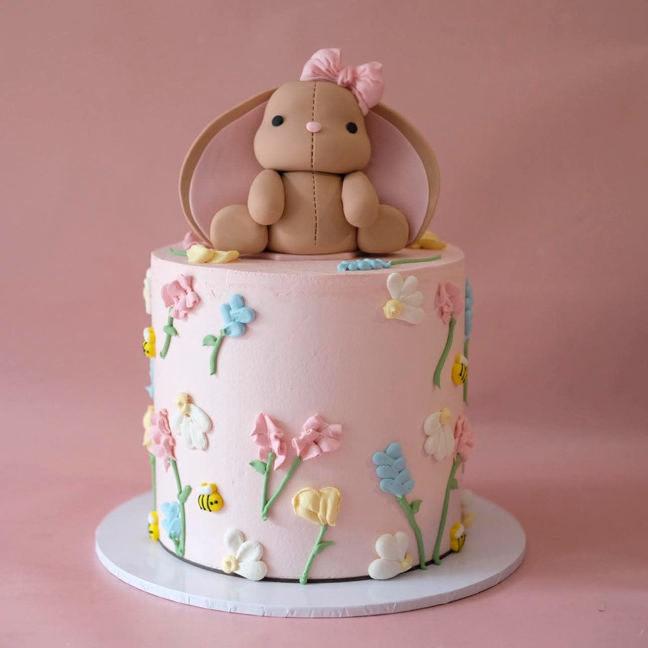 Bunny Floral Garden Cake