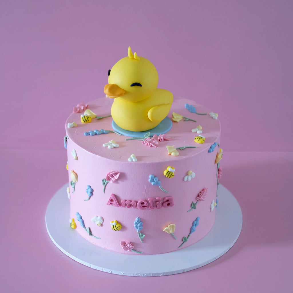 Duck Floral Garden Cake
