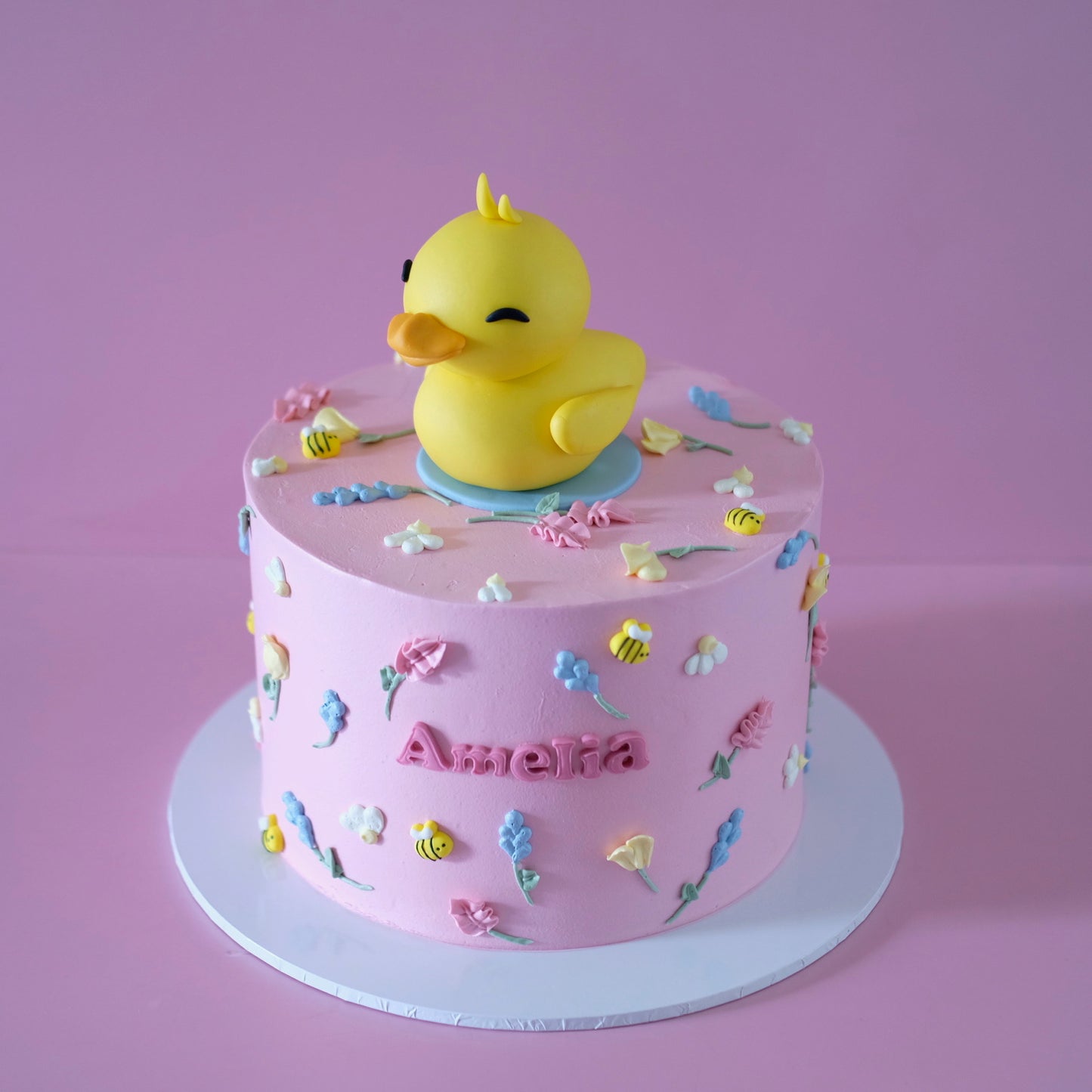 Duck Floral Garden Cake