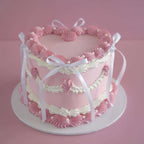 Vintage Heart Cake | Pearl White & Coquette / 3-Tone