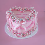 Enchanted Heart Coquette Vintage Cake