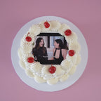 Vintage Round Cake | Edible Image / Cherries