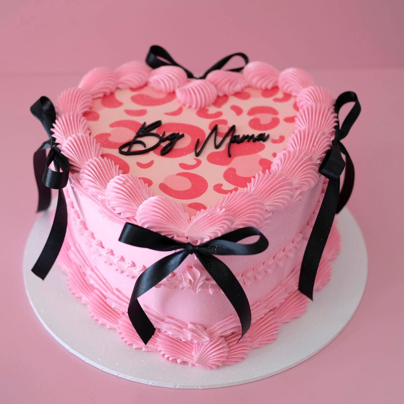 Vintage Heart Cake | Animal Print & Coquette