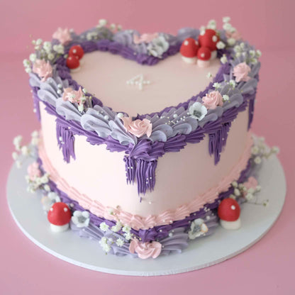 Vintage Heart Cake | Fairy Theme