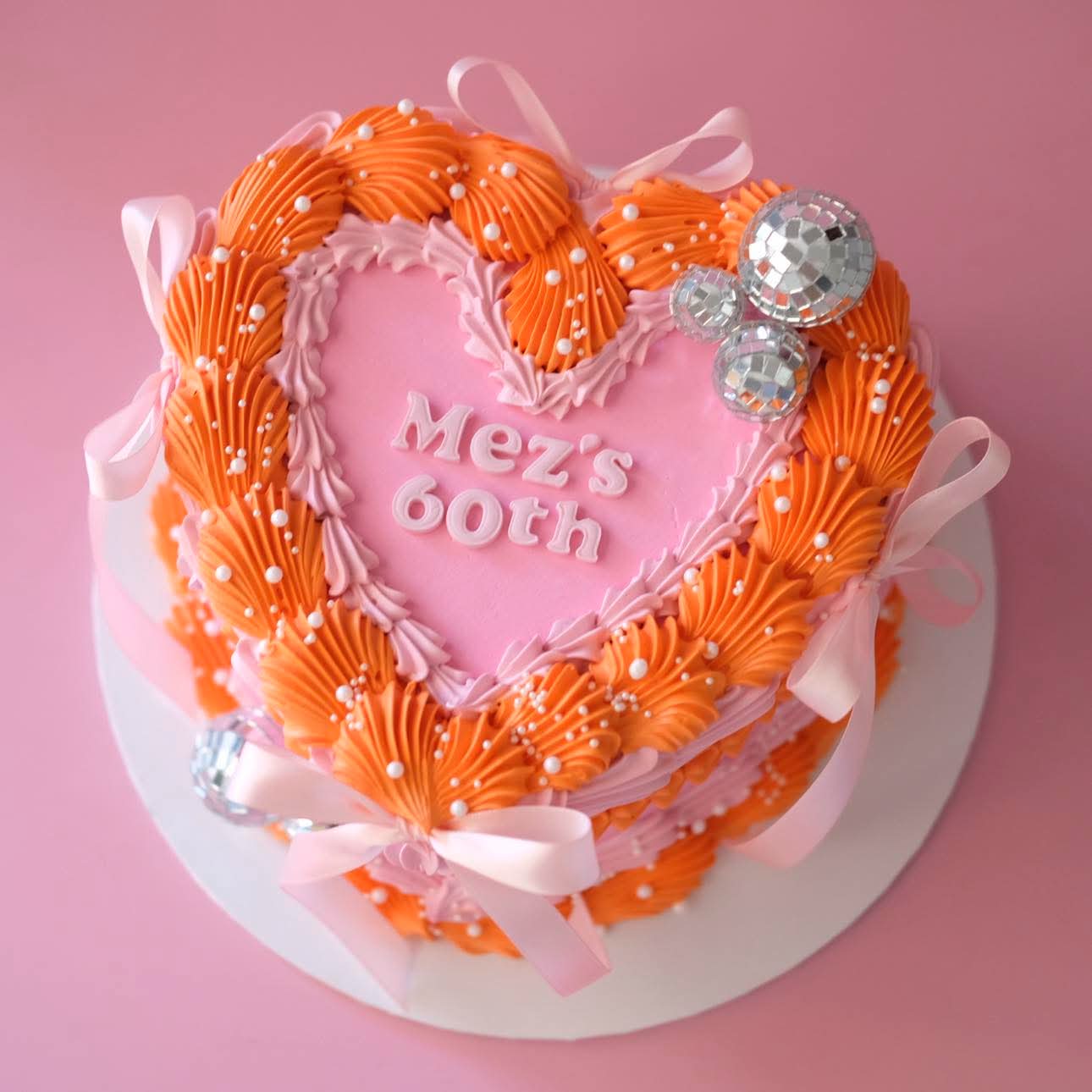 Vintage Heart Cake | Sprinkle-tastic Disco Coquette