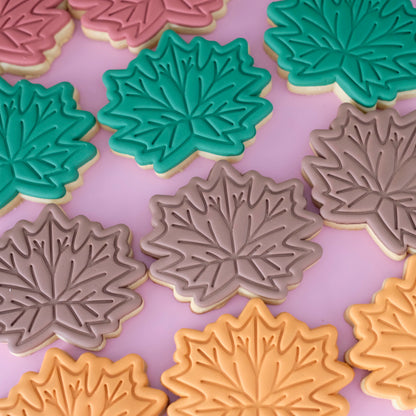 Autumn Maple Leaf | Fondant Sugar Cookies