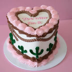 Vintage Heart Cake | Yeehaw Rodeo Cactus