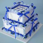 2 Tier Square Coquette Vintage Cake