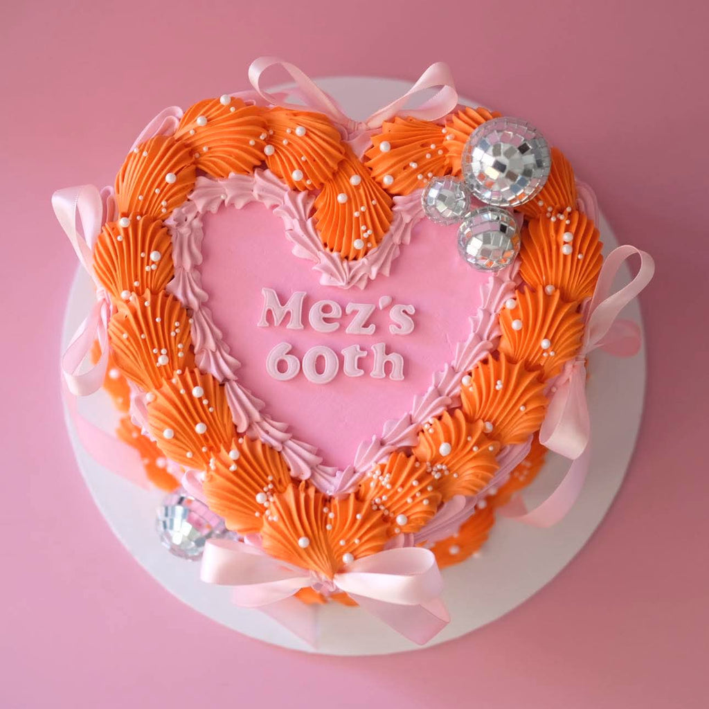 Vintage Heart Cake | Sprinkle-tastic Disco Coquette
