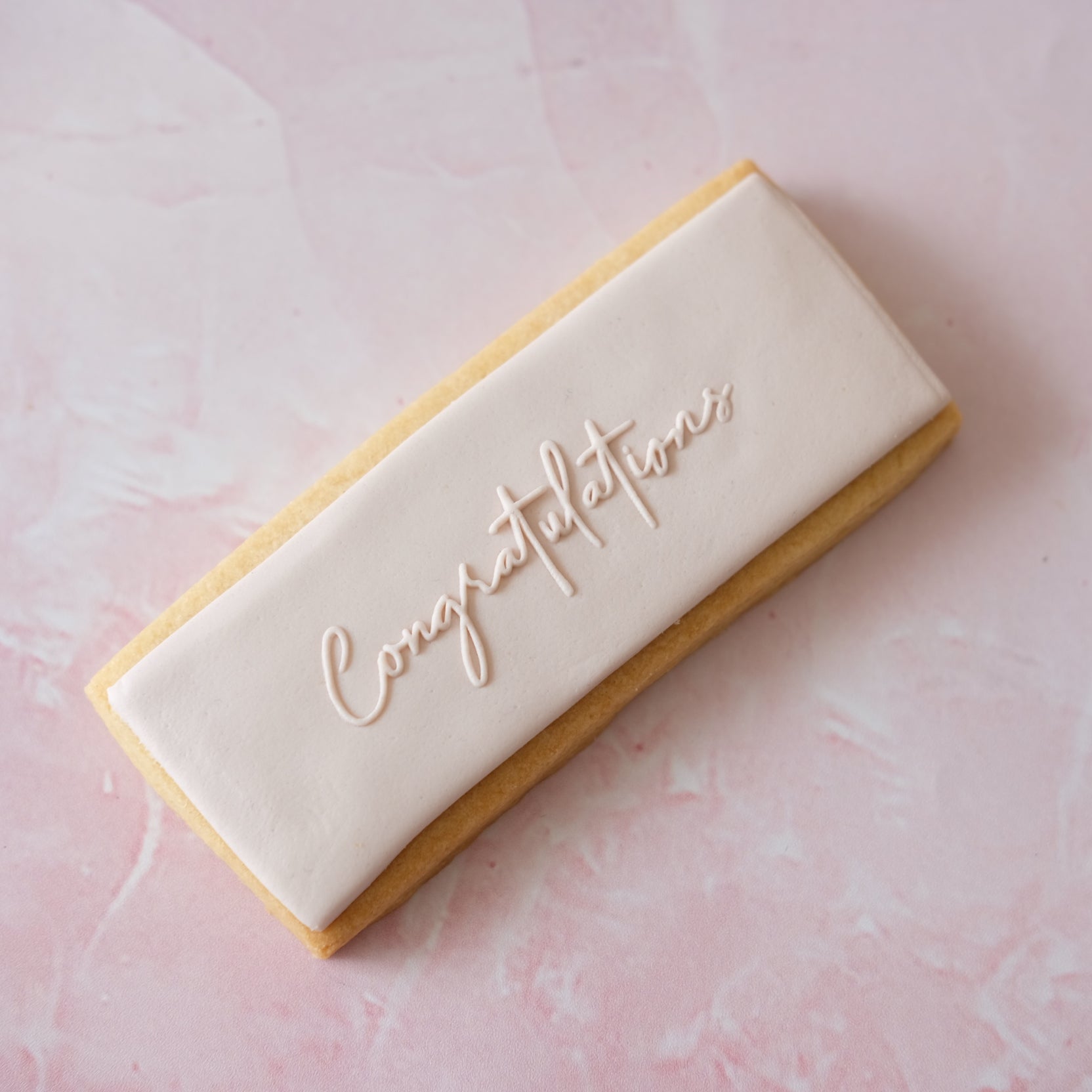 Congratulations Shortbread Cookies Congratulations Text | Fondant Sugar Cookies | 10 Pack – Annielovescakes