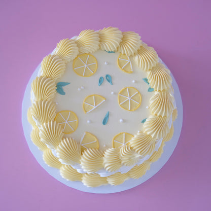 Lemon Squeezy | Vintage Round Doodle Cake