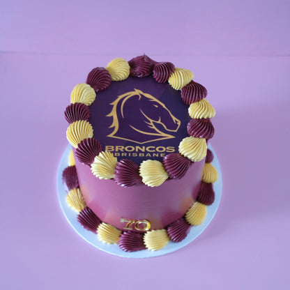 Vintage Round Cake | Brisbane Broncos