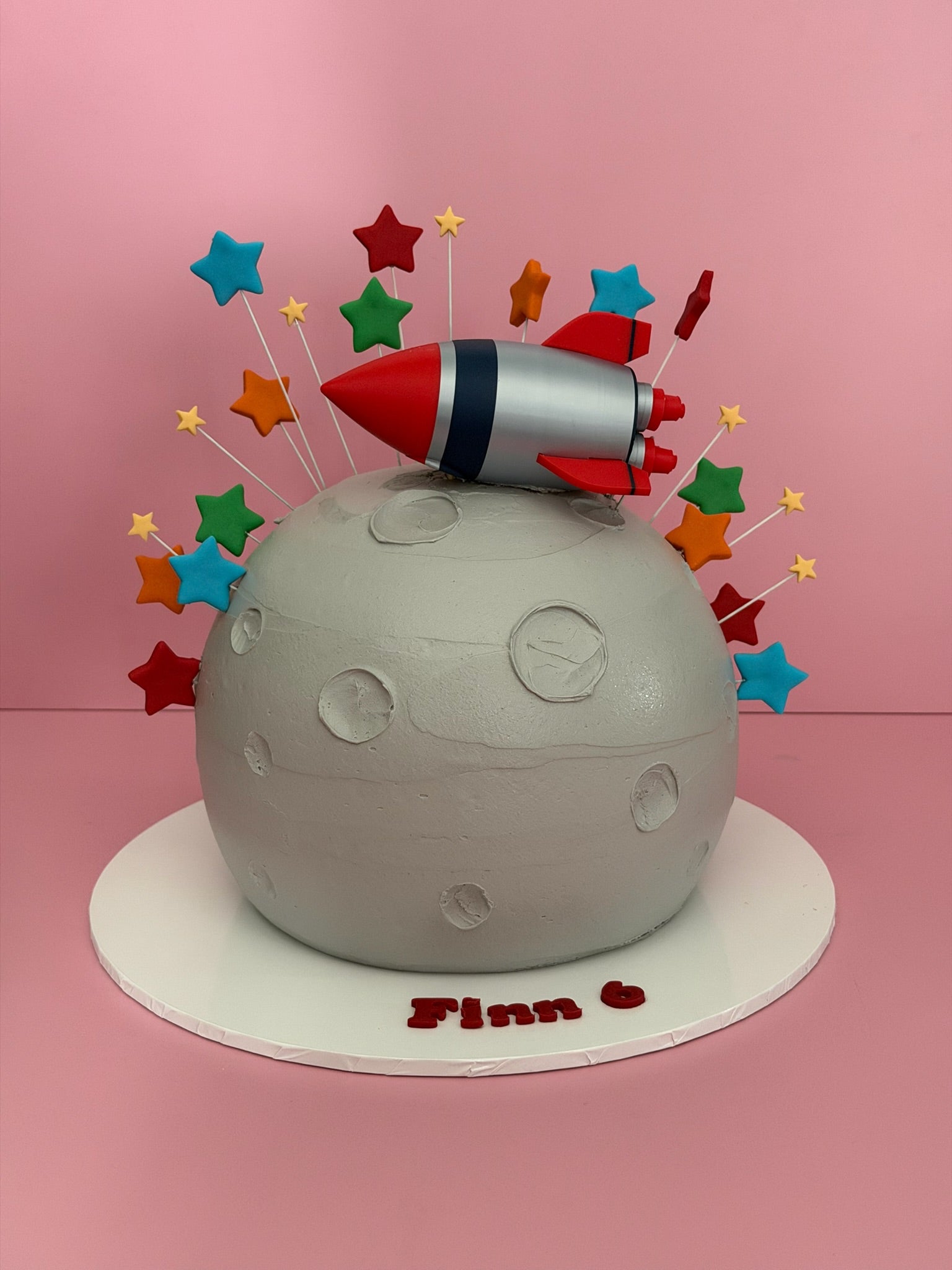 Rocket to the Moon Sphere Cake