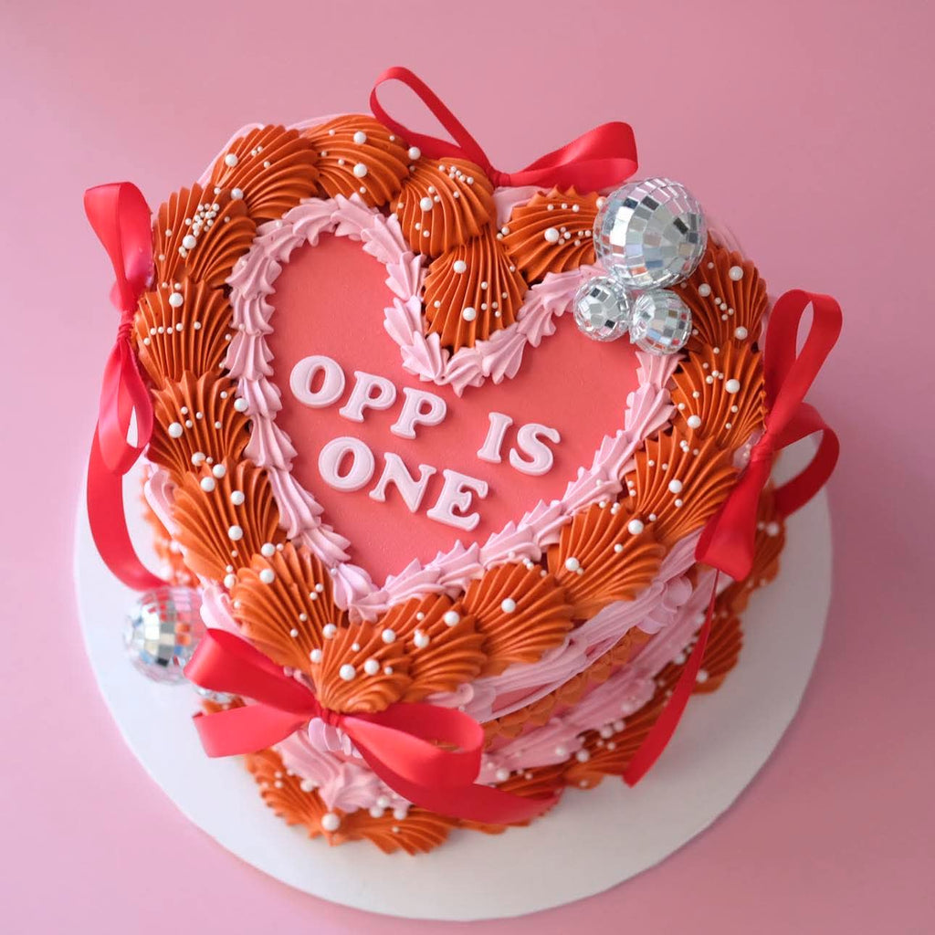 Vintage Heart Cake | Sprinkle-tastic Disco Coquette