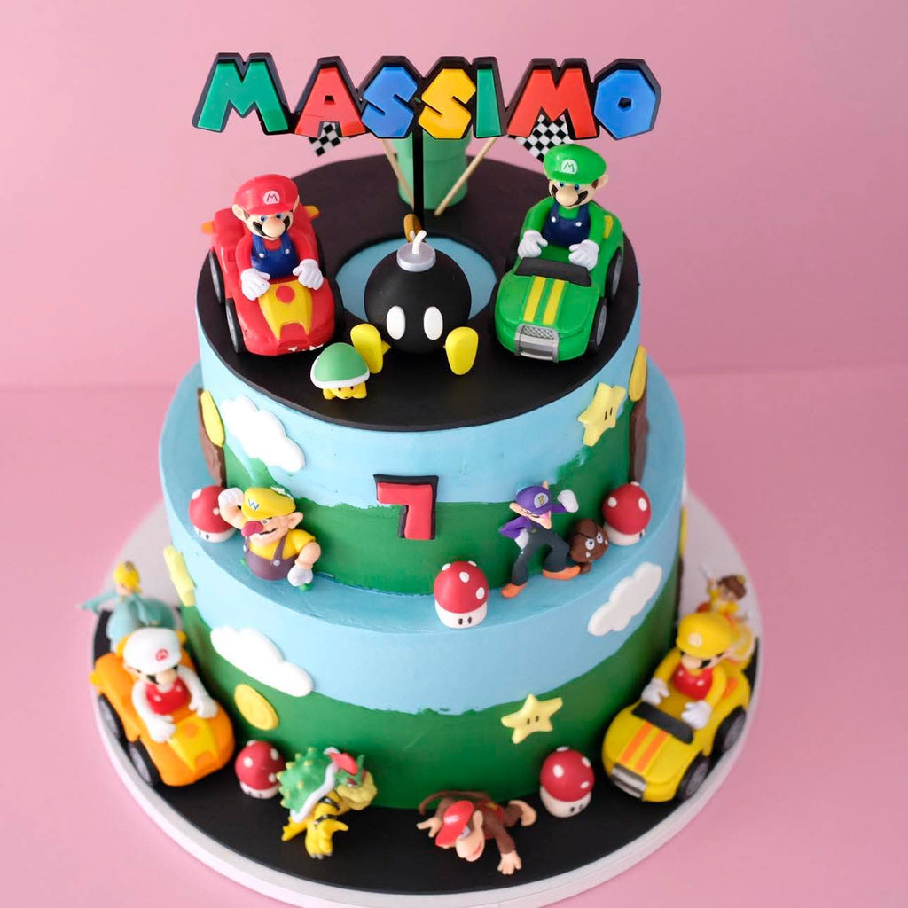 2 Tier Nintendo Super Mario Kart Cake | Themed Novelty Cake