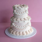 Classic Round Ruffle Vintage Cake | 2 Tiers