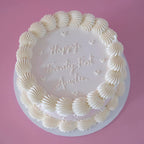 Vintage Round Cake | Mini Hearts