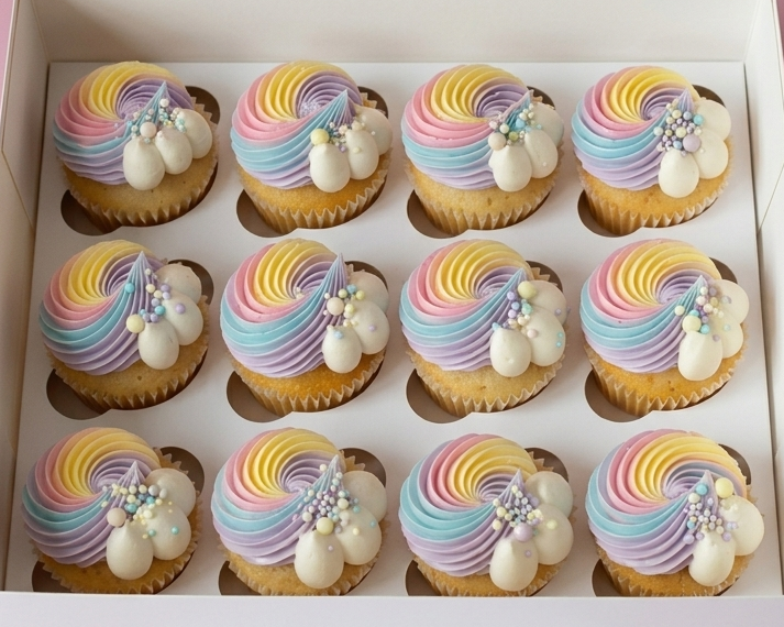 Rainbow Cloud Cupcakes | Box of 12