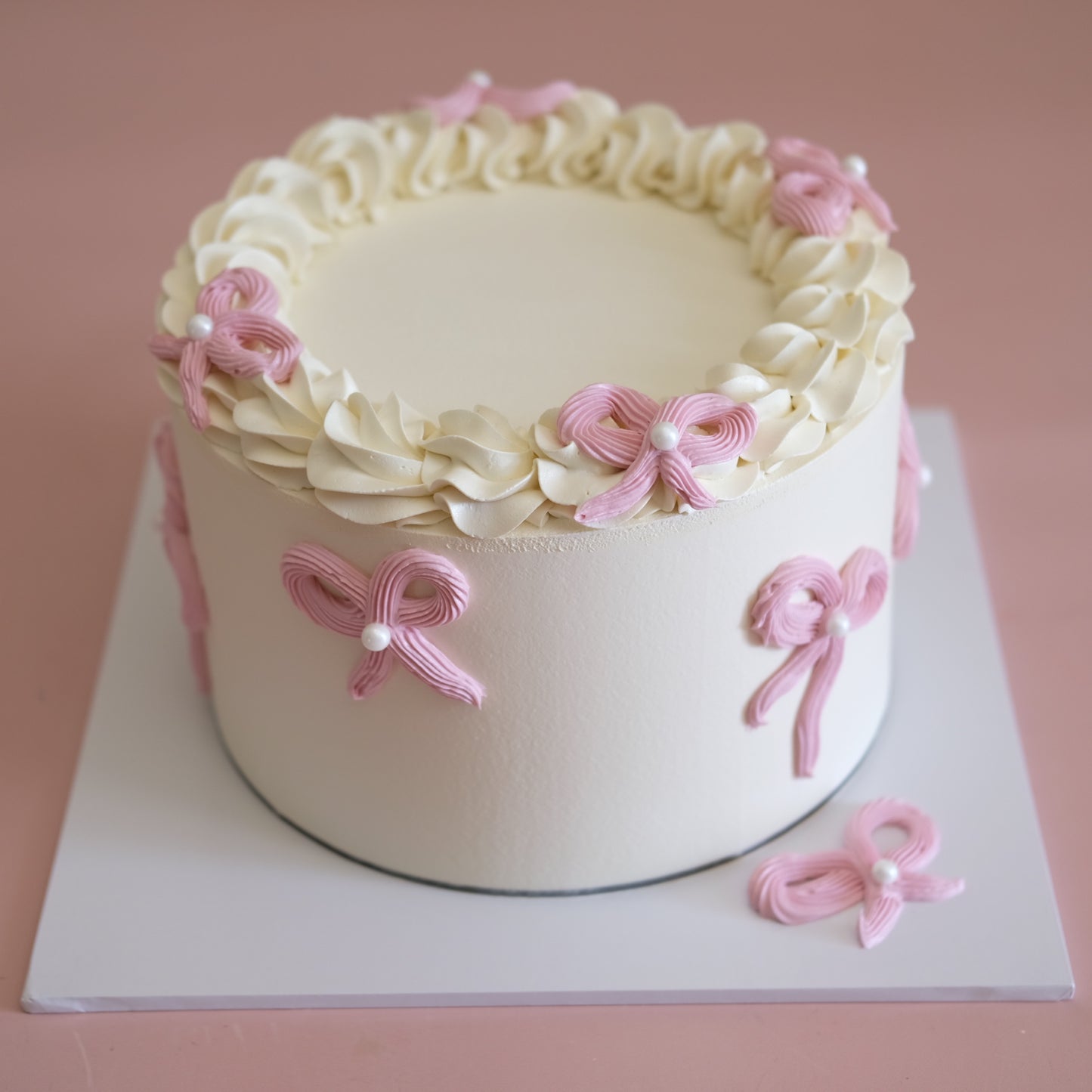 Buttercream Coquette Vintage Cake