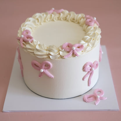 Buttercream Coquette Vintage Cake