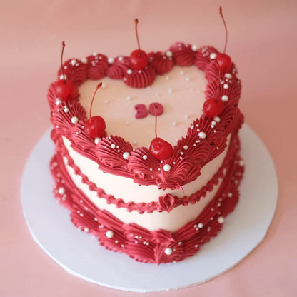 Cherries and Sprinkles ! Cherrinkles | Vintage Heart Cake