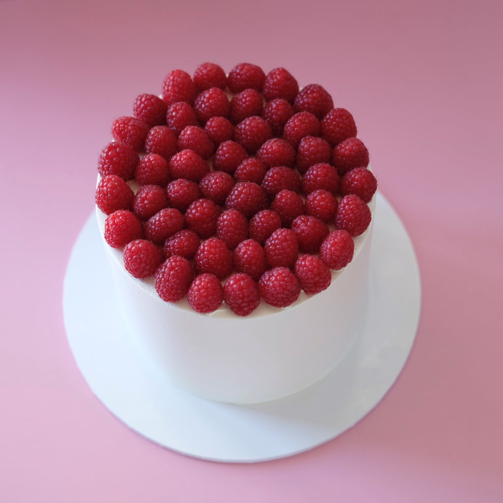 Fresh Raspberry White Cake