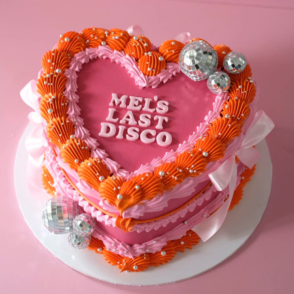 Vintage Heart Cake | Sprinkle-tastic Disco Coquette