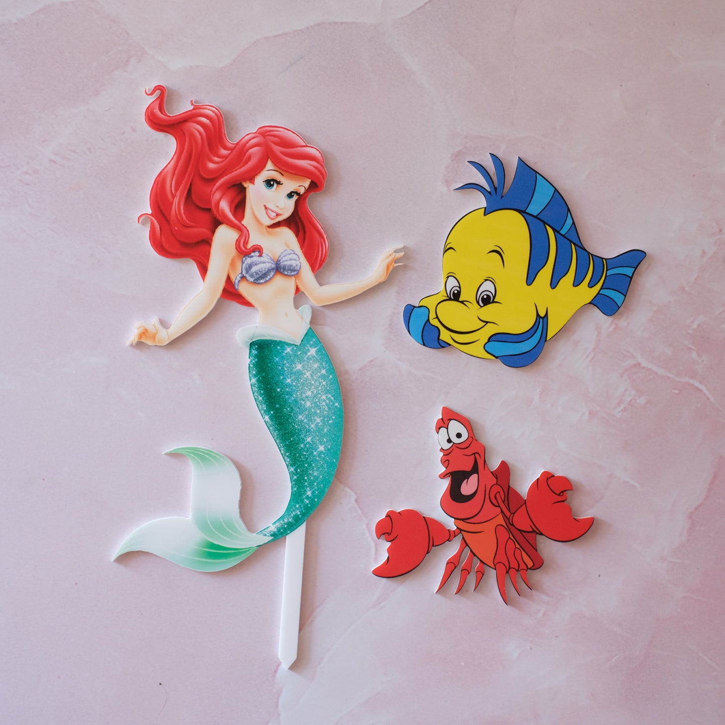 Mermaid Set Acrylic Cake Topper