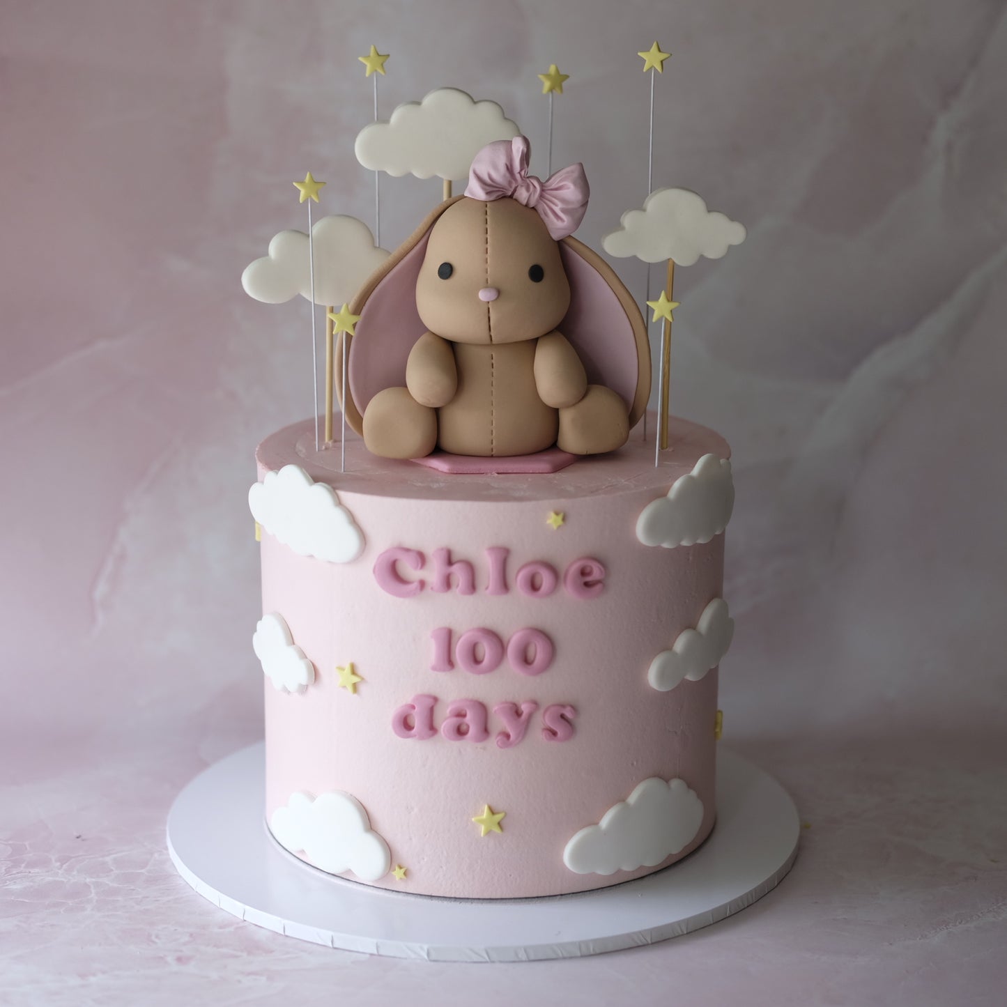 Bunny On Clouds Novelty Cake