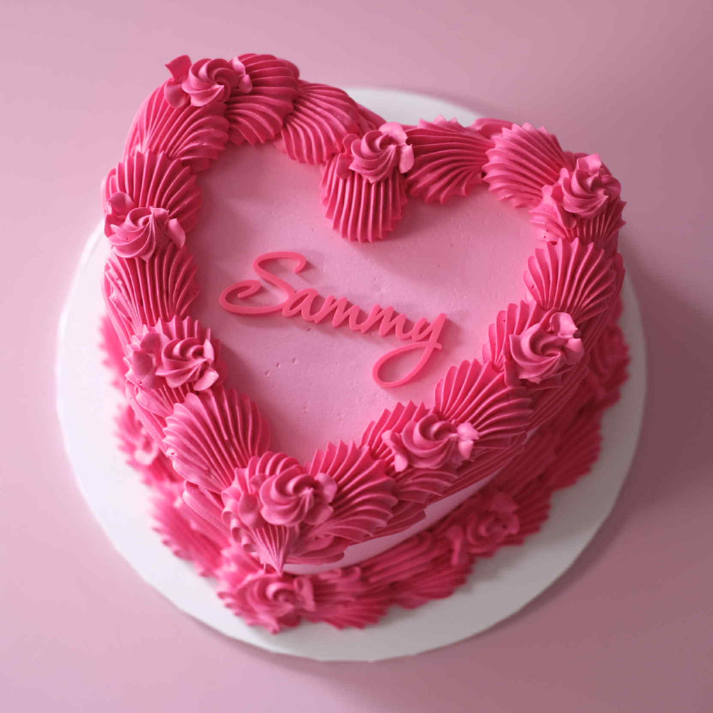 Vintage Heart Cake | Pretty & Simple / ACRYLIC TEXT
