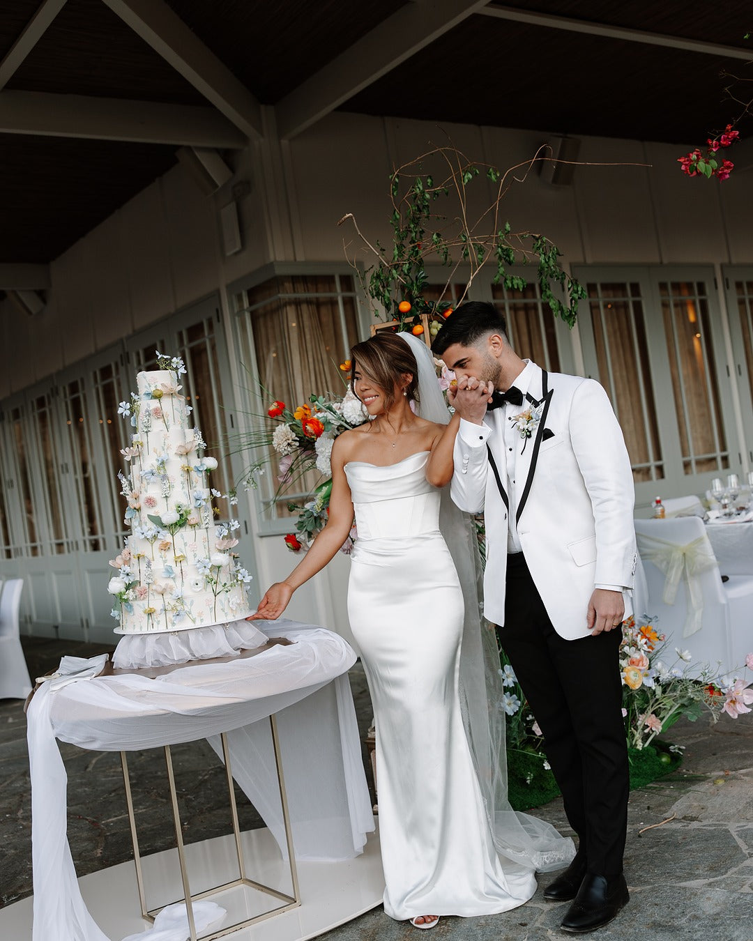 8 Tier Bougainvillea Duchess Wedding Cake