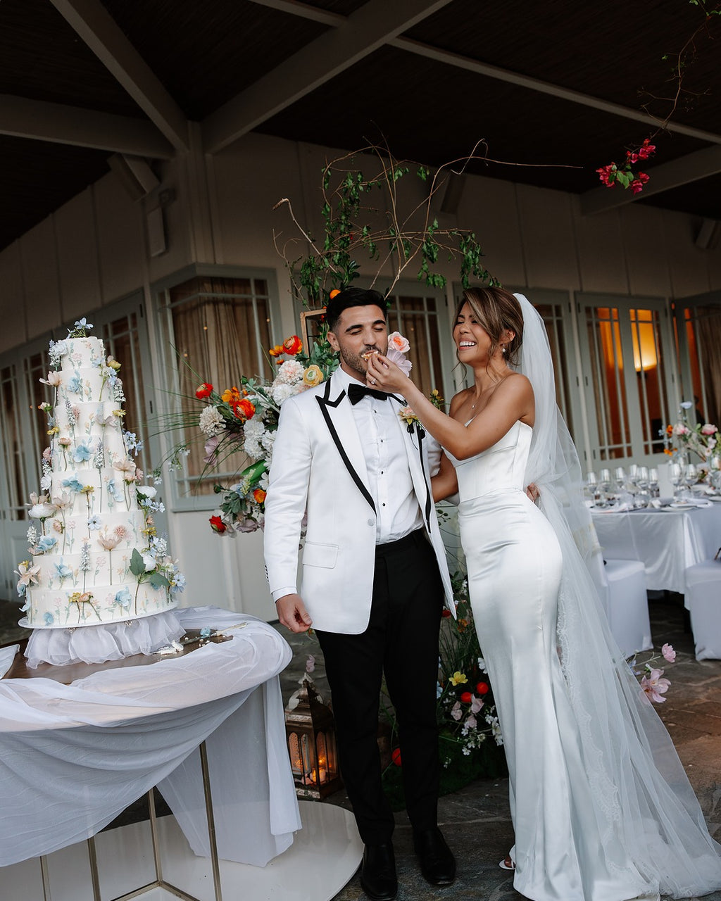 8 Tier Bougainvillea Duchess Wedding Cake