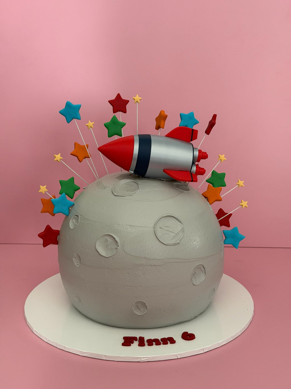 Rocket to the Moon Sphere Cake