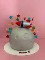 Rocket to the Moon Sphere Cake