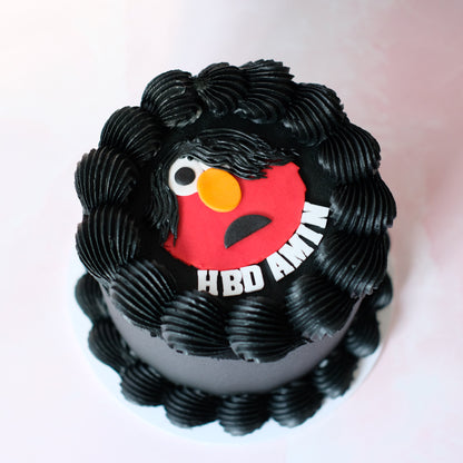 Vintage Round Cake | Emo Elmo