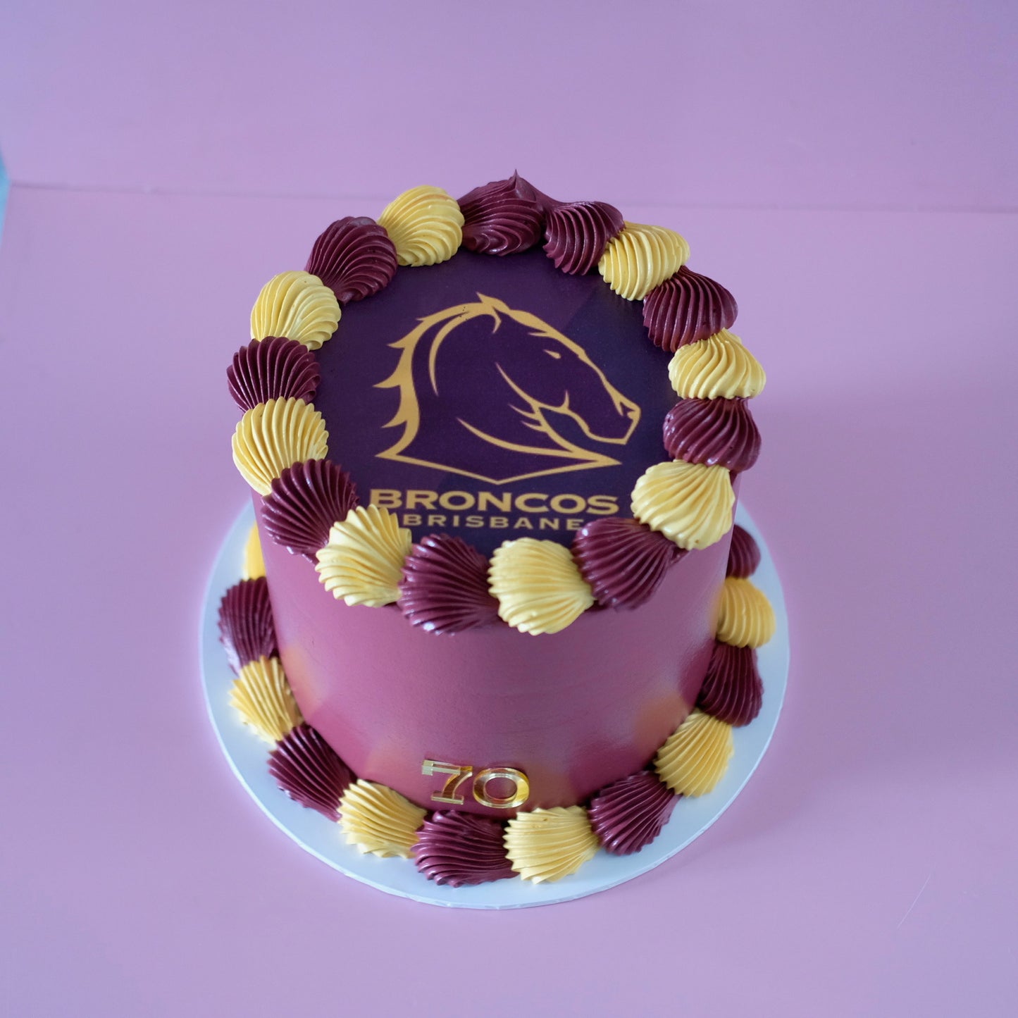 Vintage Round Cake | Brisbane Broncos