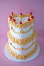 Classic Heart Vintage Cake | 2 Tiers