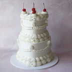Classic Heart Vintage Cake | 2 Tiers